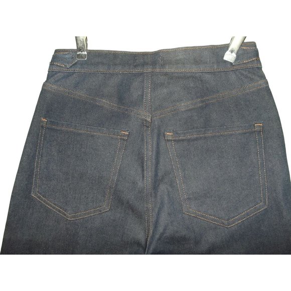 Express Mom Jeans Womens Size 2 x 26"Inseam Crop Super High Rise dark blue wash - Picture 8 of 10